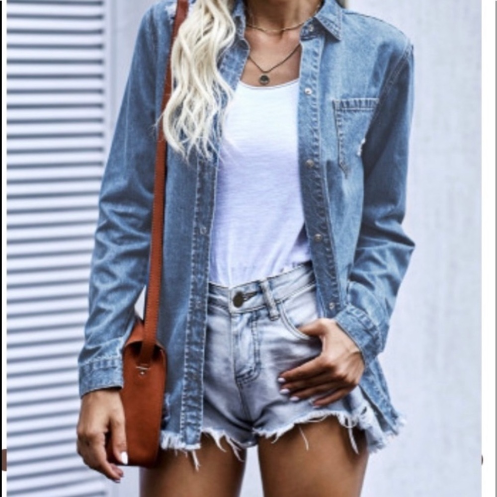 Ripped Denim‎ Jacket
